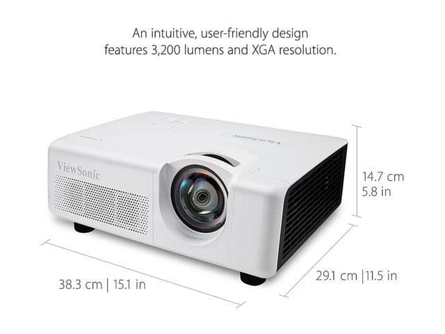 ViewSonic LS625X 3200 Lumens DLP XGA Short Throw Laser Projector with Horizontal and Vertical Keystone Correction and LAN Control - ảnh 4