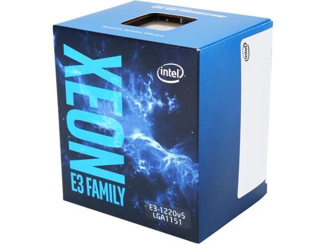 Intel Xeon E3-1220 V5 SkyLake 3.0 GHz LGA 1151 80W BX80662E31220V5 Server Processor