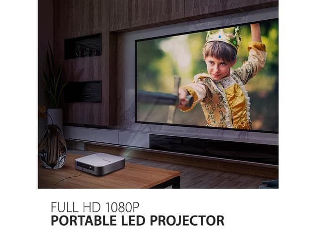 ViewSonic M2e Smart Wi-Fi Portable Mini Projector 1080p with 1000 LED Lumens H/V Keystone Auto Focus Harman Kardon Bluetooth Speakers USB Type C - ảnh 2