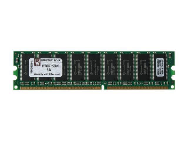 Kingston ValueRAM 1GB 184-Pin DDR SDRAM ECC Unbuffered DDR 400 (PC 3200) Server Memory Model KVR400X72C3A/1G - ảnh 2