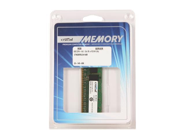 Crucial 8GB 240-Pin DDR3 SDRAM ECC Registered DDR3 1600 (PC3 12800) Server Memory Model CT8G3ERSLS4160B - ảnh 3