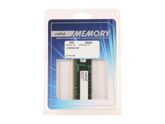 Crucial 16GB 240-Pin DDR3 RDIMM – DDR3L 1600 (PC3L 12800) Server Memory – 1.35V – ECC – 2Rx4 – CT16G3ERSLD4160B - ảnh 2