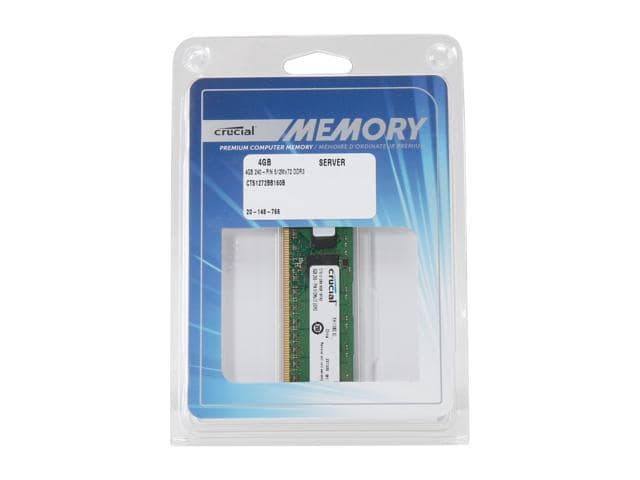 Crucial 4GB 240-Pin DDR3 SDRAM ECC Registered DDR3 1600 (PC3 12800) Server Memory Model CT51272BB160B - ảnh 3
