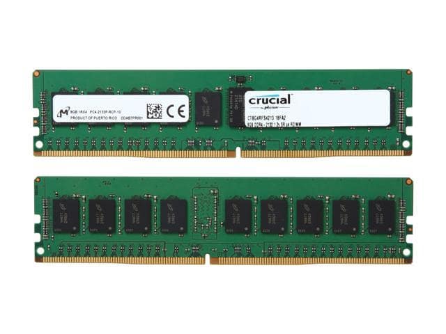 Crucial 16GB (2 x 8GB) 288-Pin DDR4 SDRAM ECC Registered DDR4 2133 (PC4 17000) Server Memory Model CT2K8G4RFS4213 - ảnh 2