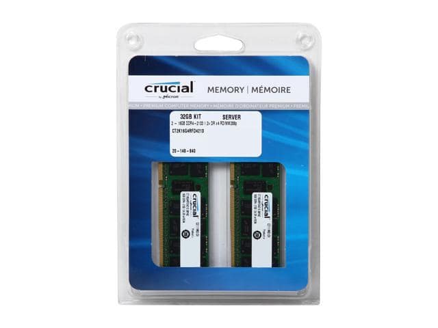 Crucial 32GB (2 x 16GB) 288-Pin DDR4 SDRAM ECC Registered DDR4 2133 (PC4 17000) Server Memory Model CT2K16G4RFD4213 - ảnh 3