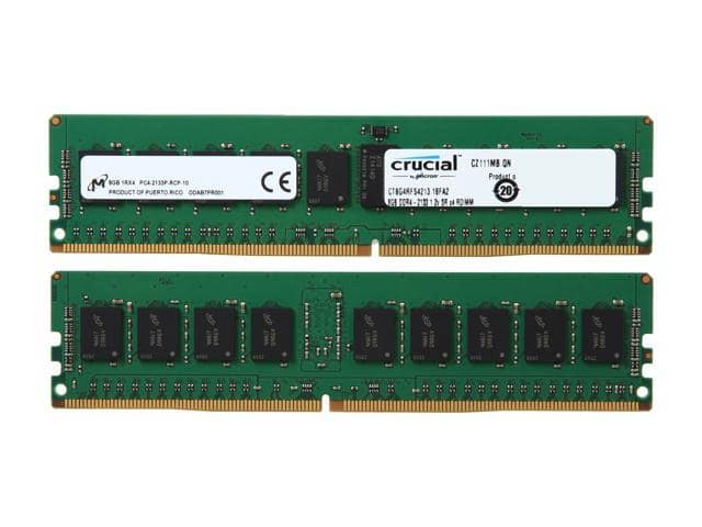 Crucial 32GB (4 x 8GB) 288-Pin DDR4 SDRAM ECC DDR4 2133 (PC4 17000) Server Memory Model CT4K8G4RFS4213 - ảnh 2