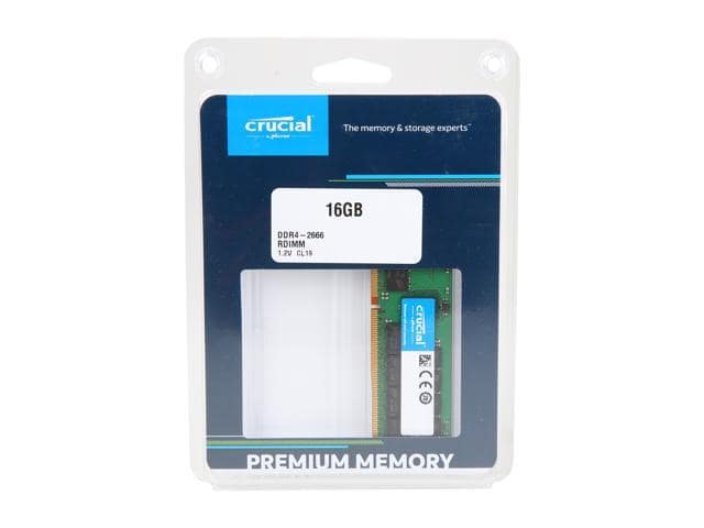 Crucial 16GB 288-Pin DDR4 SDRAM ECC Registered DDR4 2666 (PC4 21300) Server Memory Model CT16G4RFD4266 - ảnh 3