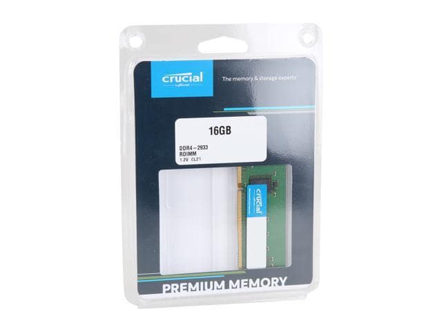 Crucial 16GB 288-Pin DDR4 SDRAM ECC Registered DDR4 2933 (PC4 23400) Server Memory Model CT16G4RFD8293 - ảnh 3