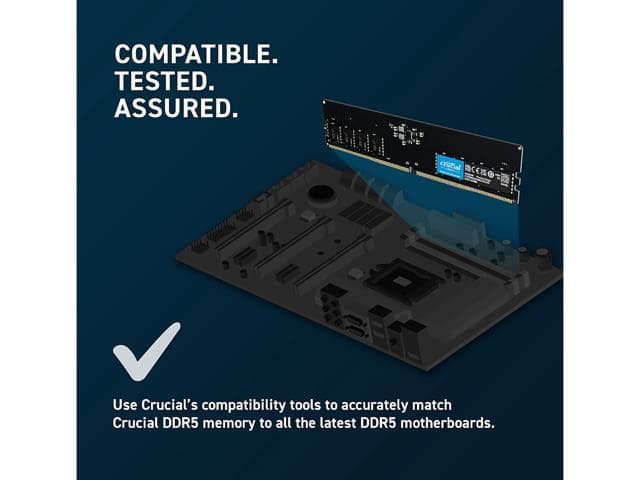 Crucial 16GB DDR5 5600 (PC5 44800) Desktop Memory Model CT16G56C46U5 - ảnh 4