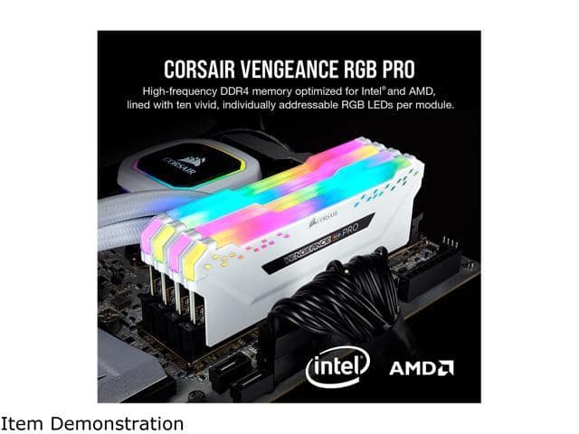 CORSAIR Vengeance RGB Pro 16GB (2 x 8GB) 288-Pin PC RAM DDR4 3200 (PC4 25600) Desktop Memory Model CMW16GX4M2C3200C16W - ảnh 4