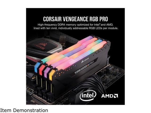 CORSAIR Vengeance RGB Pro 16GB (2 x 8GB) 288-Pin PC RAM DDR4 3200 (PC4 25600) Desktop Memory Model CMW16GX4M2C3200C16 - ảnh 3