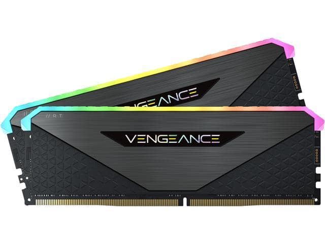 CORSAIR Vengeance RGB RT 32GB (2 x 16GB) 288-Pin DDR4 SDRAM DDR4 3200 (PC4 25600) AMD Optimized Desktop Memory Model CMN32GX4M2Z3200C16