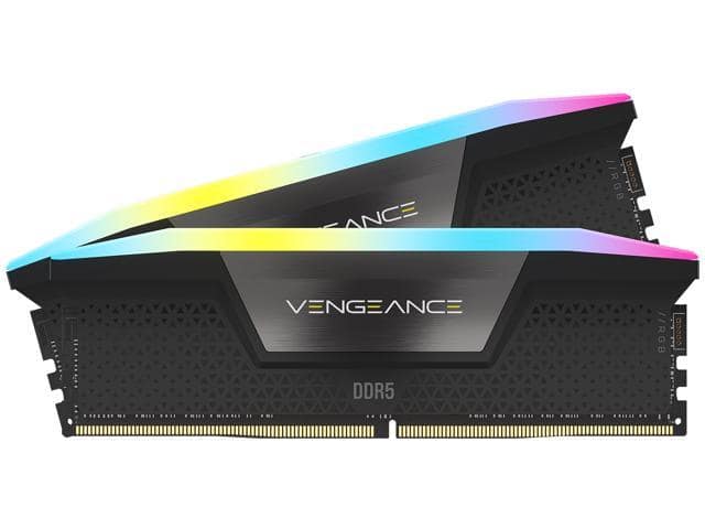 CORSAIR Vengeance RGB 32GB (2 x 16GB) 288-Pin PC RAM DDR5 6000 (PC5 48000) Desktop Memory Model CMH32GX5M2D6000C36