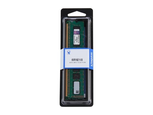 Kingston 8GB 240-Pin DDR3 SDRAM ECC Unbuffered DDR3 1600 Server Memory w/TS Model KVR16E11/8 - ảnh 2