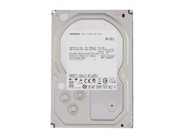 Hitachi GST Deskstar 7K3000 HDS723030ALA640 (0F12450) 3TB 7200 RPM 64MB Cache SATA 6.0Gb/s 3.5″ Internal Hard Drive Bare Drive - ảnh 2