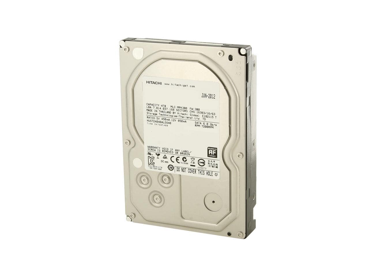 HGST Ultrastar 7K4000 HUS724040ALE640 (0F14683) 4TB 7200 RPM 64MB Cache SATA 6.0Gb/s 3.5″ Internal Enterprise Hard Drive Bare Drive