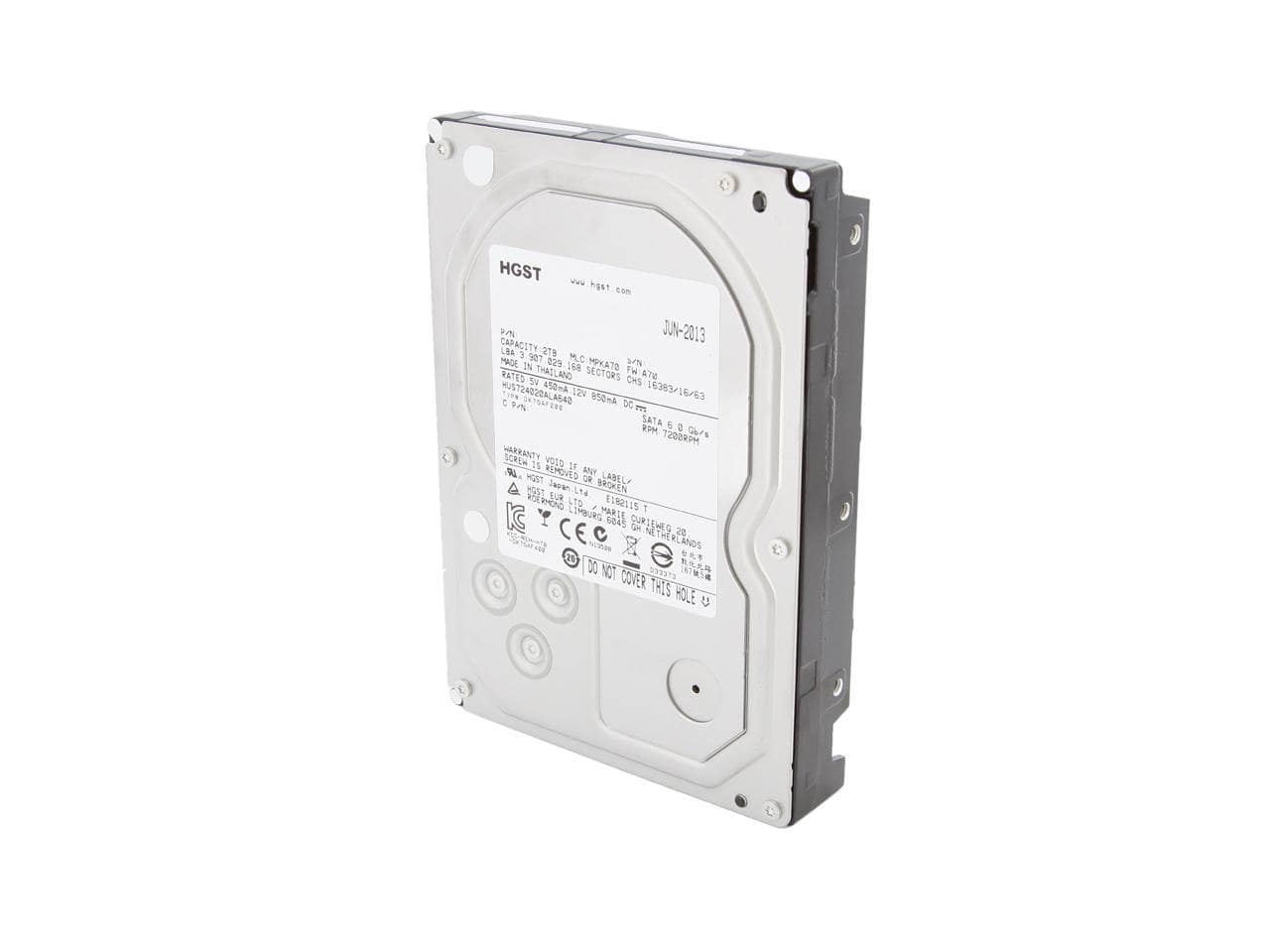 HGST Ultrastar 7K4000 HUA724020ALA640 (0F14690) 2TB 7200 RPM 64MB Cache SATA 6.0Gb/s 3.5″ Enterprise Hard Drive Bare Drive