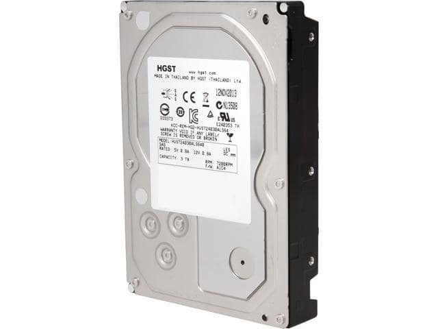HGST Ultrastar 7K4000 HUS724030ALS640 (0B26886) 3TB 7200 RPM 64MB Cache SAS 6Gb/s 3.5″ Enterprise Hard Drive