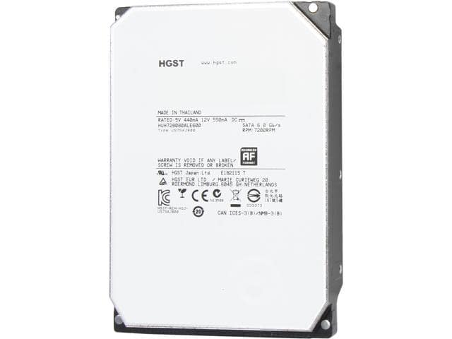 HGST Ultrastar He8 HUH728080ALE600 (0F25739) 8TB 7200 RPM 128MB Cache SATA 6.0Gb/s 3.5″ Helium Platform Enterprise Hard Disk Drives Bare Drive