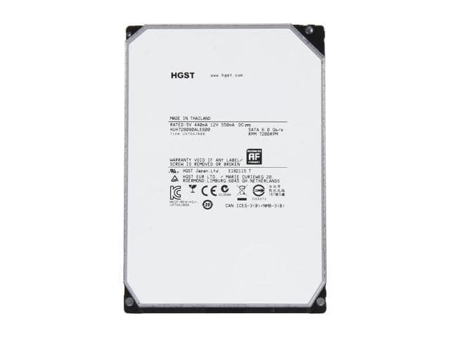 HGST Ultrastar He8 HUH728080ALE600 (0F25739) 8TB 7200 RPM 128MB Cache SATA 6.0Gb/s 3.5″ Helium Platform Enterprise Hard Disk Drives Bare Drive - ảnh 2