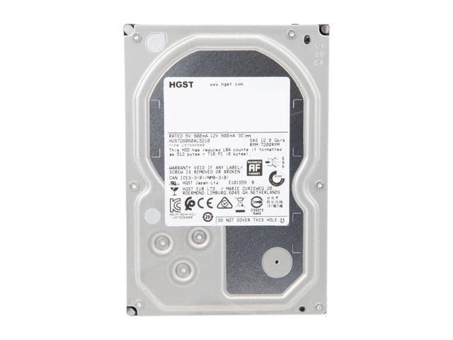 HGST Ultrastar 7K6000 HUS726060AL5210 (0F22791) 6TB 7200 RPM 128MB Cache SAS 12Gb/s 3.5″ Enterprise Hard Drive Bare Drive - ảnh 2