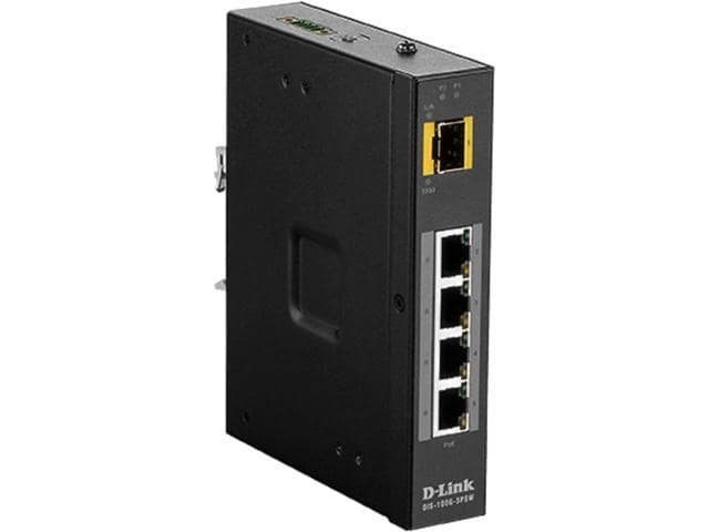 D-LINK DIS-100G-5PSW 5-Port Unmanaged Industrial Switch – 120W