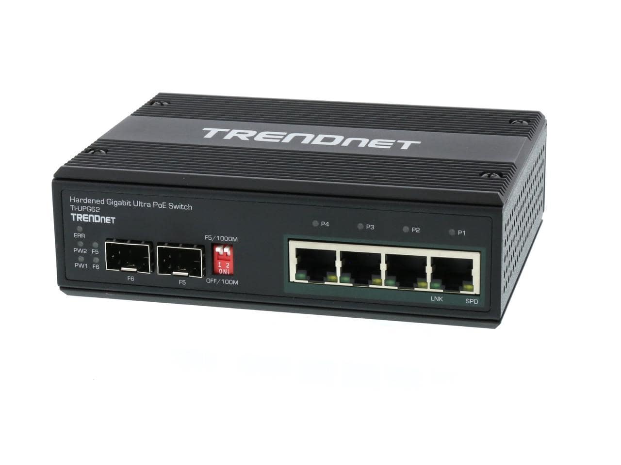 TRENDnet TI-UPG62 6-Port Hardened Industrial Gigabit Ultra PoE DIN-Rail Switch Limited Lifetime Warranty - ảnh 2