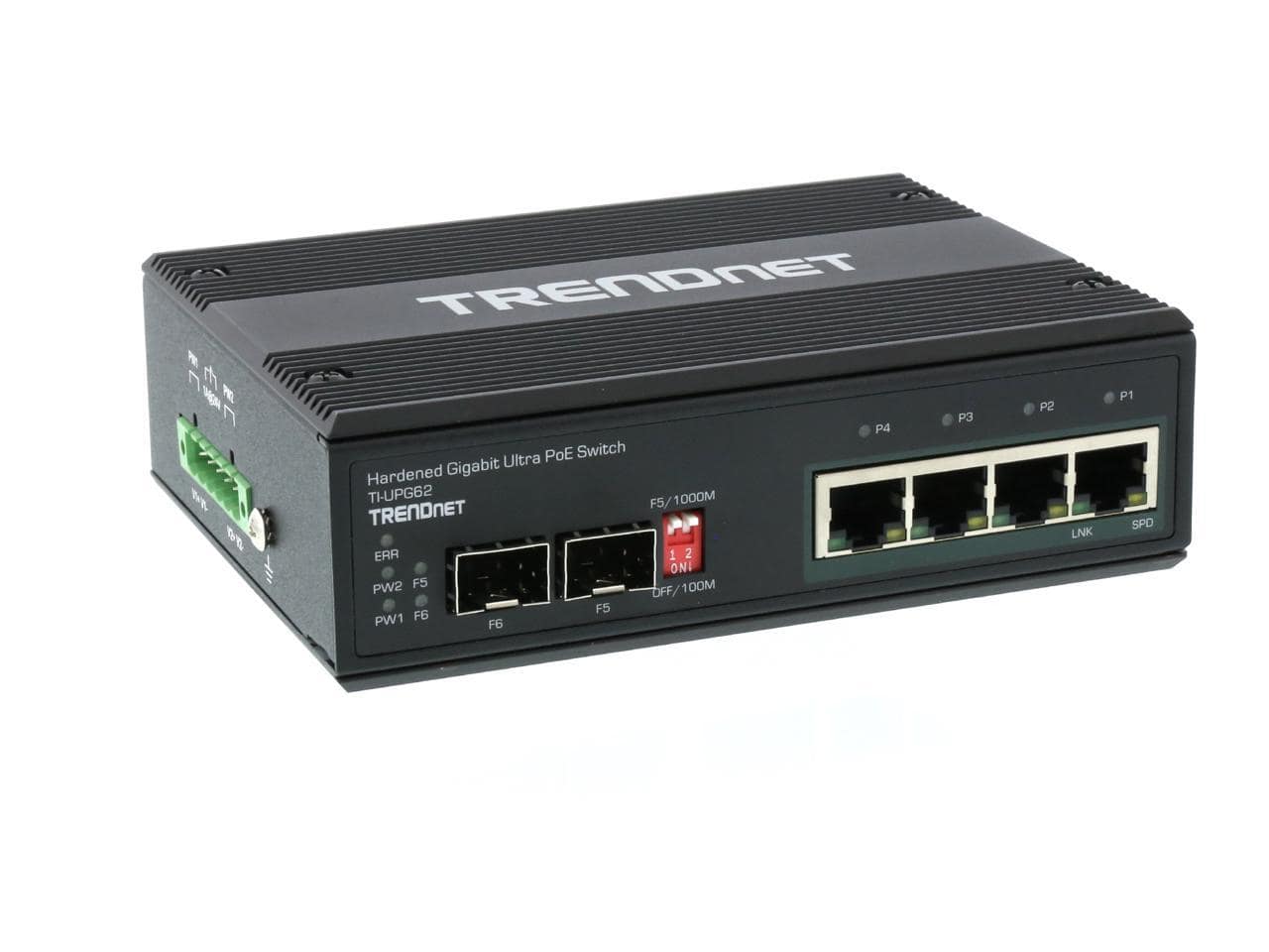 TRENDnet TI-UPG62 6-Port Hardened Industrial Gigabit Ultra PoE DIN-Rail Switch Limited Lifetime Warranty - ảnh 4