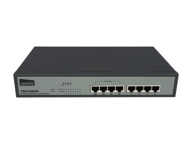 NETIS PE6108GH Unmanaged 8 Port Gigabit Ethernet PoE Switch/4 Port PoE/802.3at/af - ảnh 2
