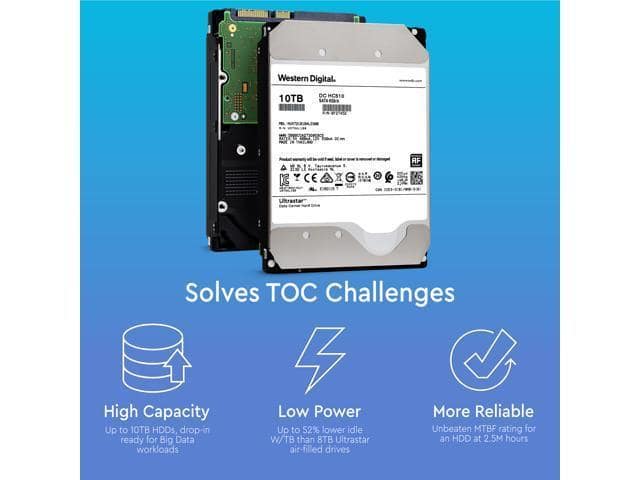 HGST/WD Ultrastar DC HC510 10TB SATA 6Gb/s 3.5″ HDD – HUH721010ALE600 (0F27452) - ảnh 4