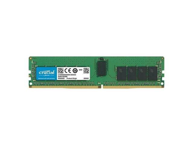 Crucial 16GB DDR4 2400 (PC4 19200) 288-Pin RDIMM ECC Reg 2Rx8 CL17 1.2V Server Memory Module – CT16G4RFD824A