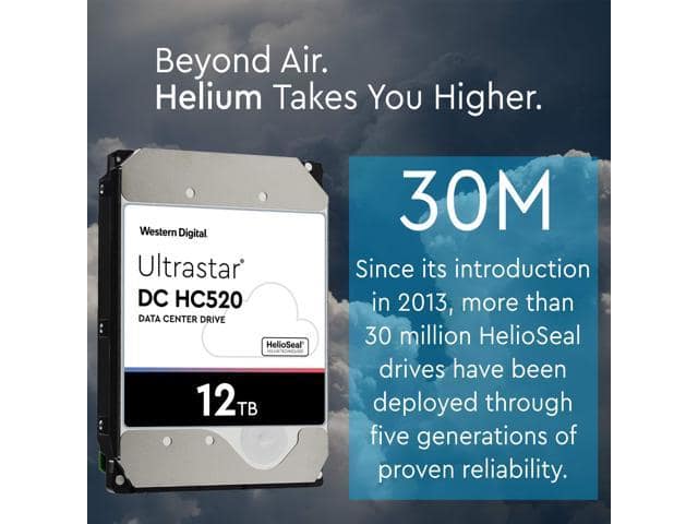 HGST – WD Ultrastar DC HC520 HDD | HUH721212ALE600 | 12TB 7.2K SATA 6Gb/s 256MB Cache 3.5-Inch | ISE 512e | 0F30144 | Helium Data Center Internal Hard Disk Drive - ảnh 4
