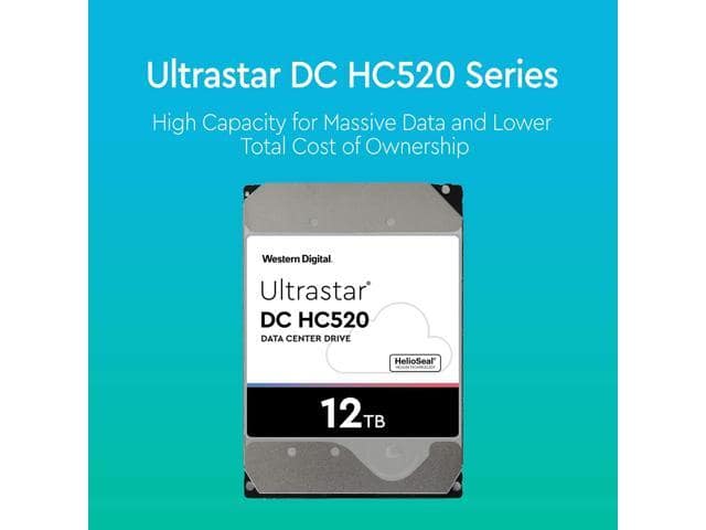 HGST – WD Ultrastar DC HC520 HDD | HUH721212ALE600 | 12TB 7.2K SATA 6Gb/s 256MB Cache 3.5-Inch | ISE 512e | 0F30144 | Helium Data Center Internal Hard Disk Drive - ảnh 2