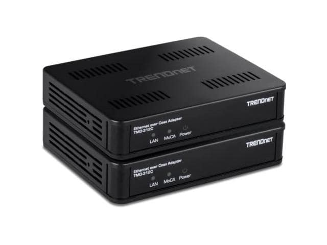 trendnet ethernet over coax moca 2.5 adapter (2-pack), tmo-312c2k, backward compatible with moca 2.0/1.1/1.0, rj-45 gigabit lan port, supports net throughput up to 1gbps, support up to 16 nodes, black - ảnh 2