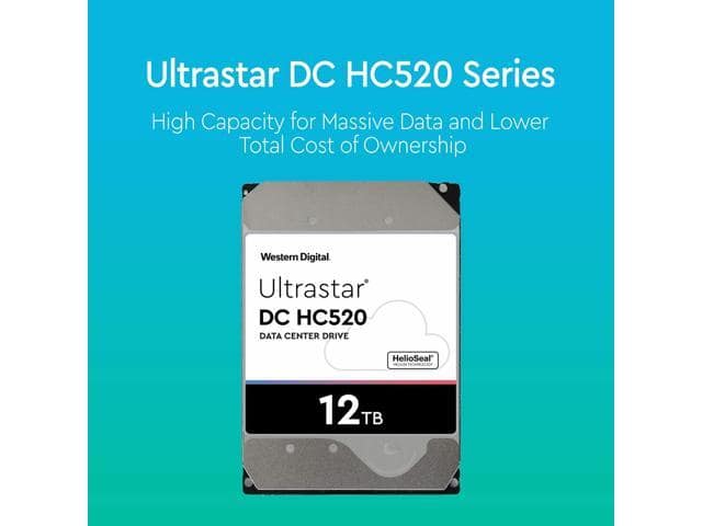 WD Ultrastar DC HC520 | HUH721212AL4200 (0F29560) | 12TB 7200 RPM 4Kn SAS 12Gb/s 256MB Cache 3.5-Inch Internal Enterprise HDD Data Center Hard Disk Drive - ảnh 3