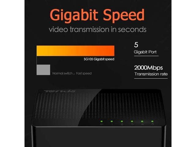 Tenda Network SG105 5-Port 10/100/1000 Gigabit Desktop Switch - ảnh 4