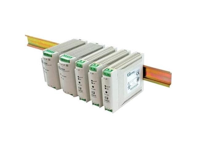 xp power dnr18us24 power supply; ac-dc; 24v 0.75a; 90-264vac in; adj vout, enclosed; 18w; din rail;