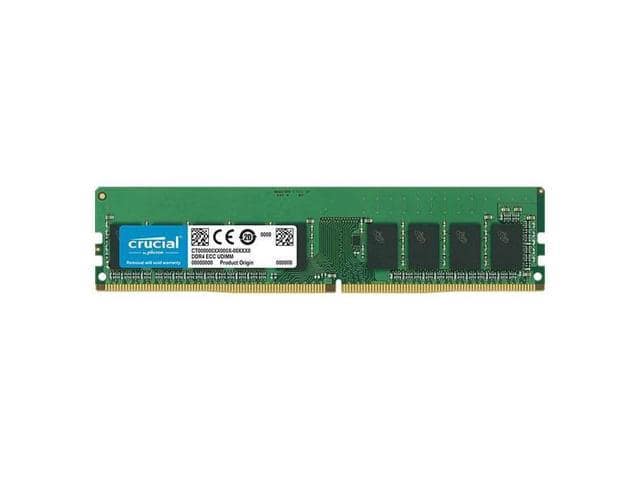 Crucial 8GB DDR4 2400 (PC4 19200) 288-Pin UDIMM 1Rx8 ECC Unbuffered CL17 1.2v Desktop Memory Module – CT8G4WFS824A
