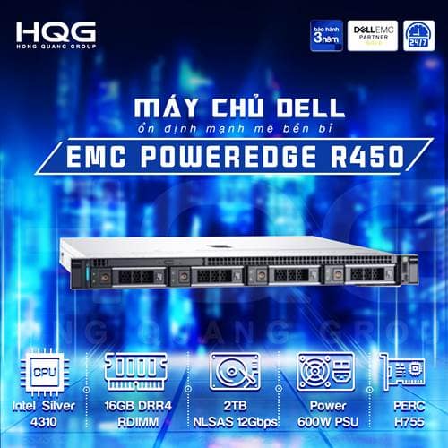 Máy chủ Server Dell PowerEdge R450 4×3.5″ (P/N: 42SVRDR450-703) - ảnh 3