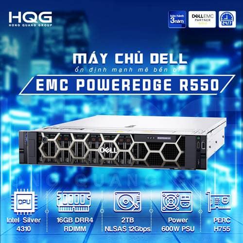 Máy chủ Dell Server PowerEdge R550 8×3.5″ (P/N: 42SVRDR550-706) - ảnh 3