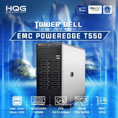 Máy chủ Dell PowerEdge T550 Tower (P/N: 42SVRDT550-519) - ảnh 3