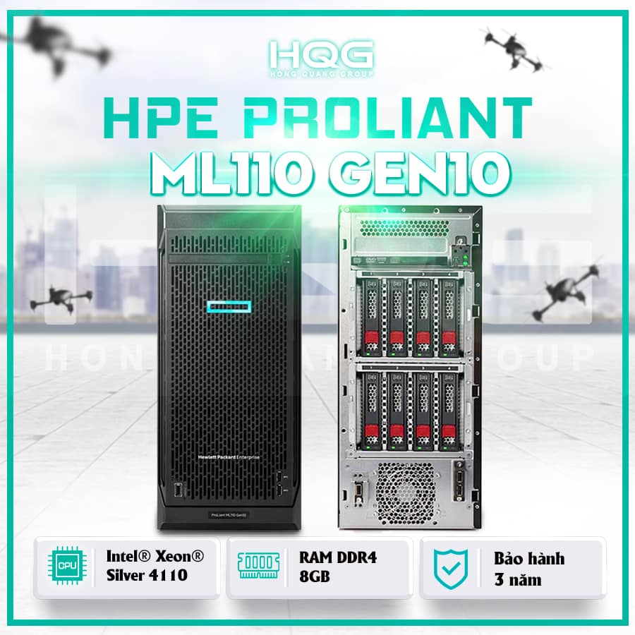 Máy chủ HPE Proliant ML110 Gen10 - 4x3.5" LFF