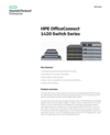 HPE OfficeConnect 1420 Switch Series - Data sheet